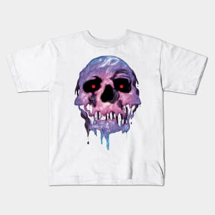 skull , skulls , dead , death , bones , skeleton , engraving , woodcut ,macabre , floral , graveyard,horror Kids T-Shirt